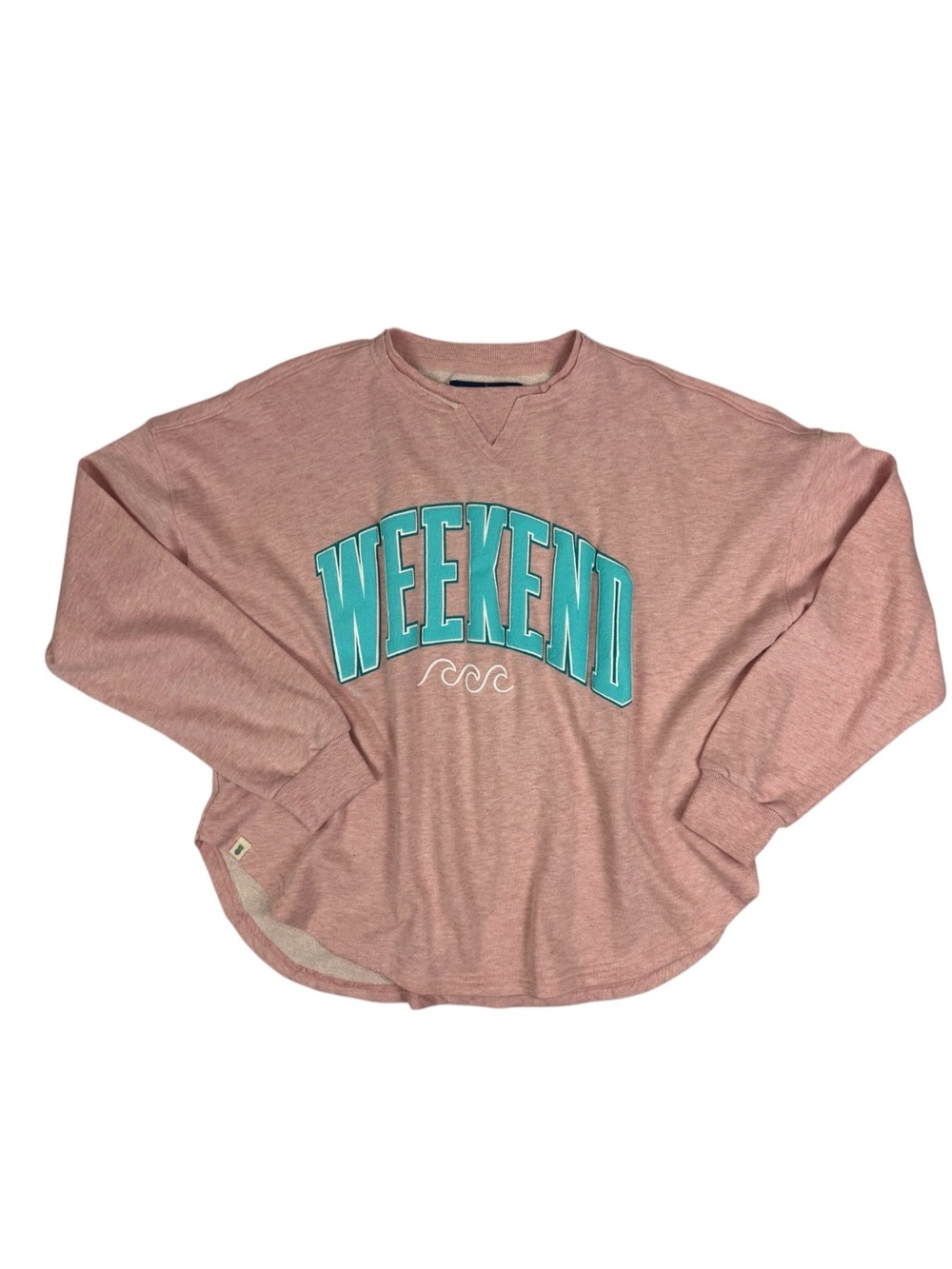 Simply Southern Weekend Graphic Pullover Crewneck Sweatshirt Pink Large‎